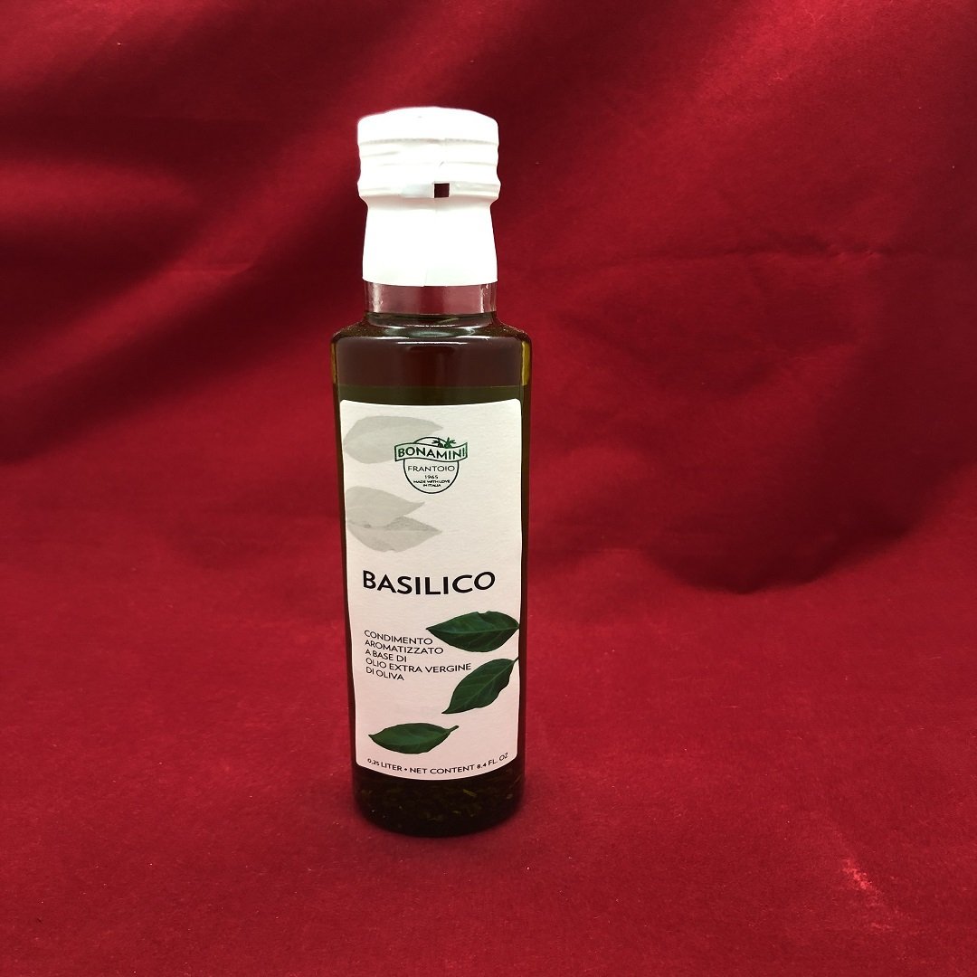Bonamini-Olivenöl mit Basilikum